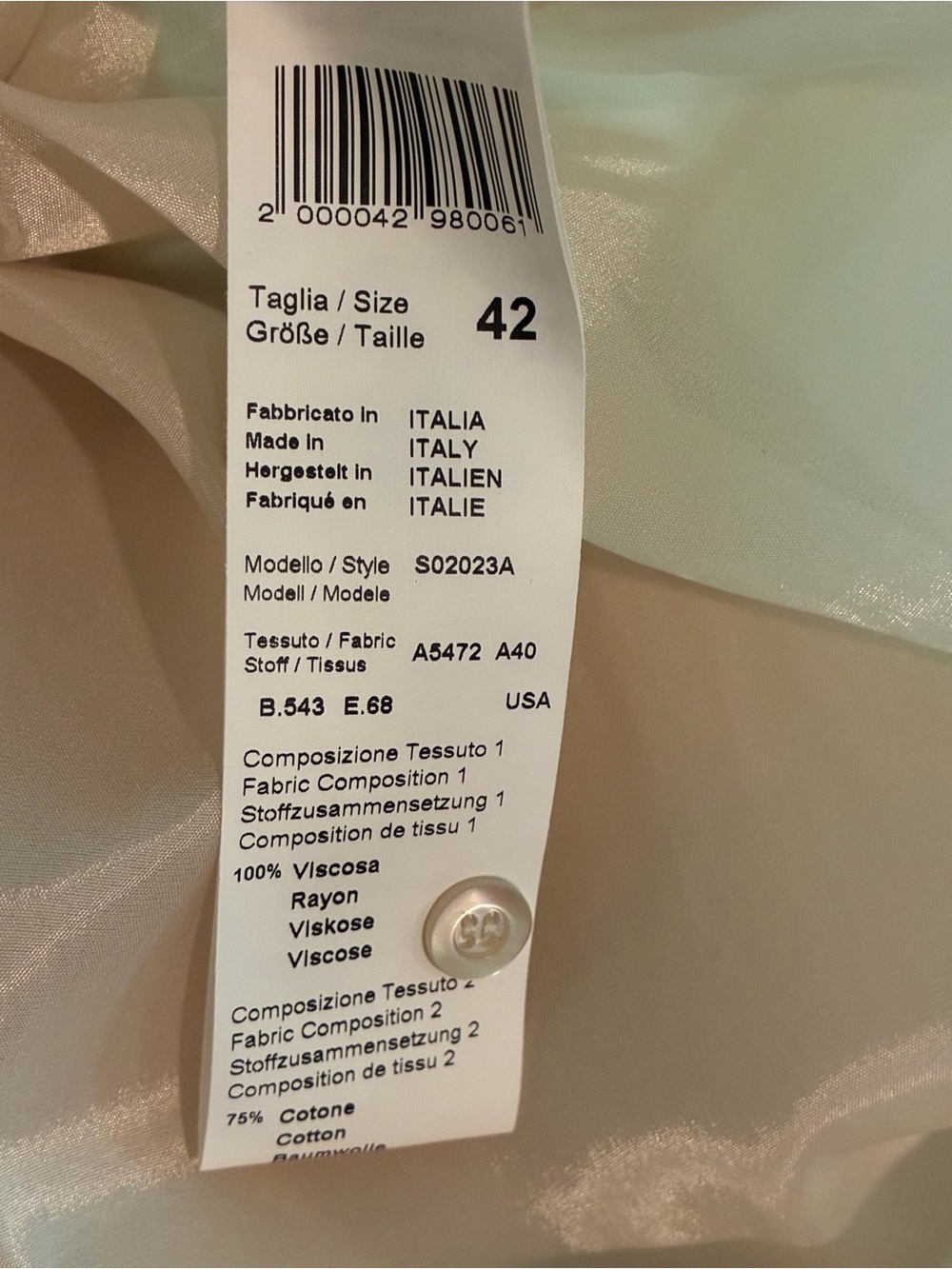 Peserico mixed media midi dress. EUC - Picture 9 of 10